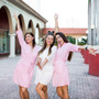 Cotton Waffle-Knit Pink Bridesmaids Robes