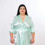 Satin Plus size Mint bridesmaid robes