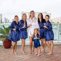 Satin Plus size Navy bridesmaid robes