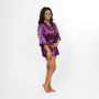 Satin Plus size Purple bridesmaid robes