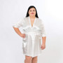 Satin Plus size White bridesmaid robes
