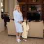 Cotton Waffle Long Customized Matching Bathrobes Set