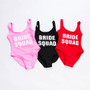 Custom Bride Squad One-Piece Swimsuits