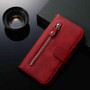 Zipper Leather Wallet Case For iPhone