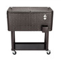 Standing Cooler | Rolling Cooler - 80QT/Rattan