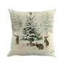 Christmas Reindeer Snowman Pillow Cushion Cover