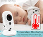 Wireless Video Color Baby Monitor with 3.2 Inches LCD 2 Way Audio Night Vision Camera