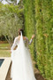 Modest Delicate Long Sleeves A Line Ivory Lace Tulle Plus Size Wedding Dresses For Bride W679