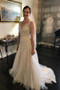 Elegant Sleeveless A Line Tulle Lace Wedding Dress W676