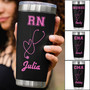 Personalized Customized Nurse Proud Printed Stainless Steel Tumbler