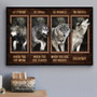 Love Wolf Be Strong When You Weak Meaningful Quote Vintage Gift Poster