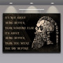 Viking Skull Meaningful Quote Gift Poster