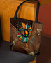 Hippie Soul Lover Leather Fake 3D Printed Leather Pattern Tote Bag