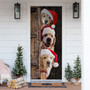 Golden Retriever Dog Lover Christmas Wooden Printed Door Cover