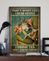 Cat Thats What I Do Read Books Drink Tea Know Things Vintage Poster