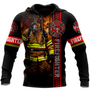 Brave Firefighter 3D Hoodie For Men And Women