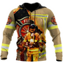 Hero Firefighter 3D Hoodie For Men And Women