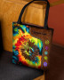 Hippie Lover 3D Printed Leather Pattern Tote Bag
