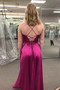 Simple Style V-neck Spaghetti Straps Backless Long Prom Dresses M1083