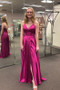 Simple Style V-neck Spaghetti Straps Backless Long Prom Dresses M1083