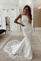 Newest Mermaid Lace Beach Wedding Dresses For Women Bridal Gowns W0046