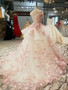 Chic Scoop Neckling Beautiful Lace Up Back Princess Dress Wedding Dresses W0024