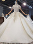New Arrical Long Off The Shoulder Ball Gown Lace Wedding Dresses W0022