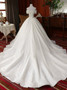 Pretty Sequin Shiny Ball Gown Modest Long Wedding Dresses Bridal Gowns W0020