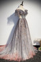 Gorgeous Long Off The Shoulder A-line Tulle Prom Dresses Cute Dress M1065