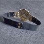 Women's Fashion Gold Lion Buckle Elastic Belt