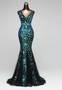 Double-V Mermaid Evening Dress