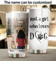 Personalized Customized Christmas - A Girl With Her Dog Tumbler
