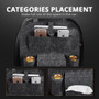 1pc Universal Car Back Seat Storage Bag Organizer Trunk Elastic Felt Storage Bag 6 Pockets Organizer Hanging Car Accessories