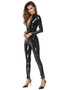 Latex Look Faux Leather  Catsuit