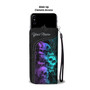 Personalized Customized Skull Art Ombre Smoke Wallet Phone Case