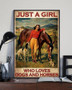 Just A Girl Who Loves Dogs And Horses Vintage Poster