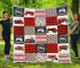 Love Red Tractor Pattern 3D Printed Gift Quilt