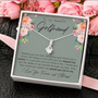To My Beautiful Girlfriend I Love You Always Meaningful Quote Card Necklace Gift For Her Valentine