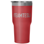 30 Ounce Vacuum Tumbler - #TEAMTESLA (Shop at Teslament - High-quality products for Tesla owners and fans)