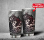 Personalized Customized Sugar Skull Girl Meta Cracks Art Tumbler