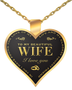 Meaningful Quote Love Beautiful Wife Valentine Gift Gold Heart Necklace