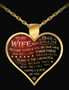 Meaningful Quote For Wife Valentine Gift Gold Heart Necklace
