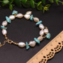 Freshwater Pearl And Turquoise Stone Bracelet