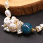 Freshwater Pearls and Kyanite Bracelet
