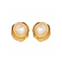 Pearls in Shells Stud Earrings