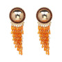 Beaded Fringe Dangle Earrings