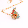 Cute Birdhouse Pendant Necklace