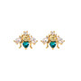 Crystal Bee Stud Earrings