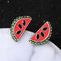 Enamel Watermelon Stud Earrings