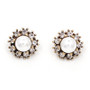 Elegant Pearl Button Earrings